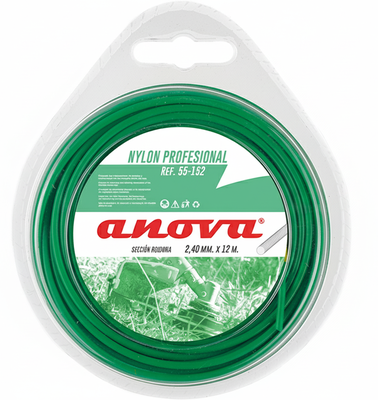 Hilo Desbrozadora Nylon Redondo 2.40mm 12 Metros